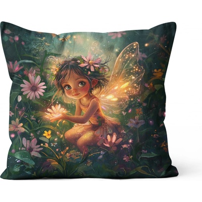 Takoy Bavlněný povlak na polštář 45x45 premium satén víla Eleana-HT-00078 | 45 x 45 cm