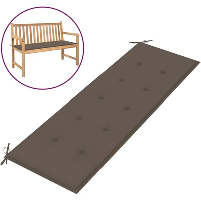 vidaXL Възглавница за градинска пейка таупе 150x50x4 см оксфорд плат (47623)
