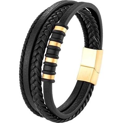 Predator Q1 kožený náramek zlatý A14623