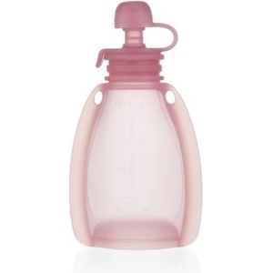 Zopa Силиконова пълнителна торбичка за детска храна, Transparent Pink (ZOP086352)