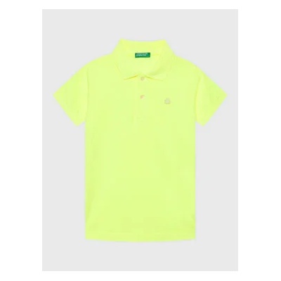 Benetton Тениска с яка и копчета 3089G300D Жълт Slim Fit (3089G300D)