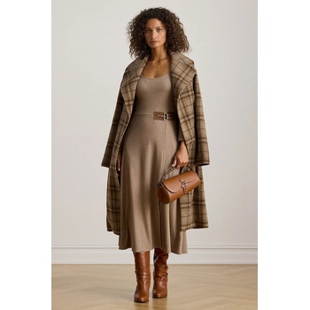 Ralph Lauren Рокля Lauren Ralph Lauren в бежово среднодълга разкроена 200980038 (200980038)
