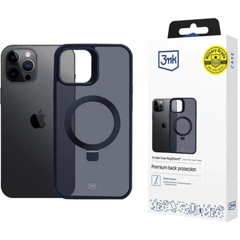 3mk Protection 3mk Smoke Case Mag&Stand за Apple iPhone 12 pro max - черен (5903108597111)