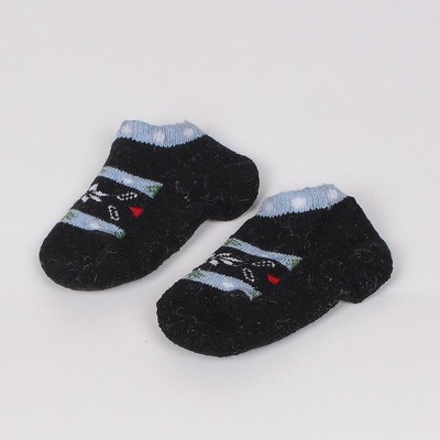 Детски термо терлици в черно със снежинка