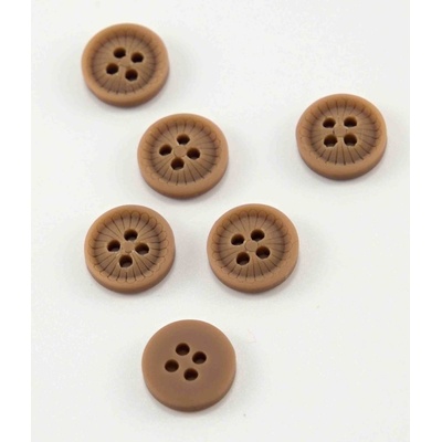 Dierkový košeľový gombík - béžový - priemer 1,2 cm