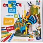 CARIOCA Творчески комплект Carioca Направи и оцвети - Слон, 3D (942902)