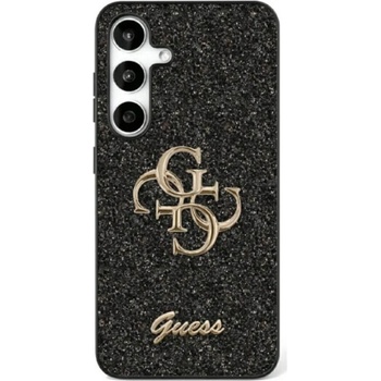 GUESS Калъф за Samsung S25, Guess Glitter 4G Metal Logo Case, Черен (GUHCS25SHG4SGK)