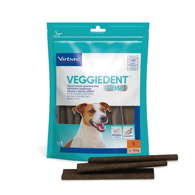 Virbac Veggiedent Fresh Chew S (5-10 кг) 15 броя