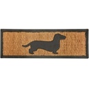 Rohožky ESSCHERT DESIGN BEST FOR BOOTS s kokosovým vláknem jezevčík černá s přírodní 75 x 25 cm