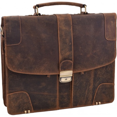 Mercucio kožená aktovka tmavěhnědá 250105 – Zbozi.Blesk.cz