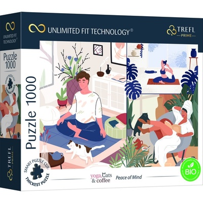 TREFL UFT Yoga Cats & Coffee: Klid v duši 1000 dílků