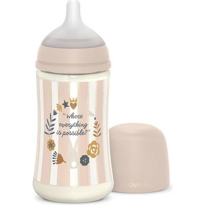 Suavinex dojčenská fľaša Wonderland fyziol průtok růžová 270ml