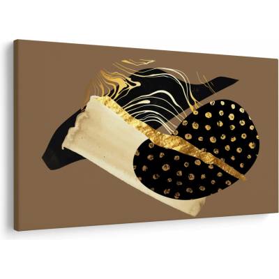 Obraz - Abstrakcia golden brown N⁰1, jednodielne 150x100 cm