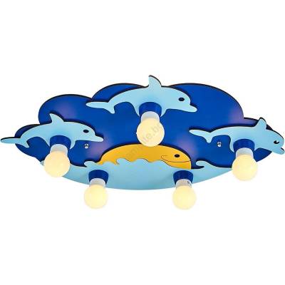 ASIR GROUP Детско таванно осветително тяло LUCCA 5xE27/24W/230V синьо (AS2658)