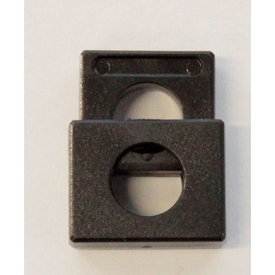 Brzdička plastová na kulatou šnůrku 20mm Černá