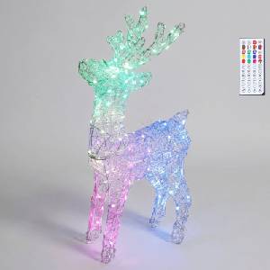 Brilagi - LED RGBIC Външна коледна украса LED/6W/230V 60 cm IP44 северен елен + дистанционно управление (BG6717)