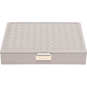 Stackers classic кутия за бижута, таупе с плетена капачка (76761)