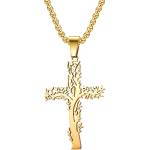 HARAHU Колие Tree Cross - Златна KP34109
