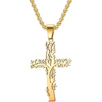 HARAHU Колие Tree Cross - Златно KP34109