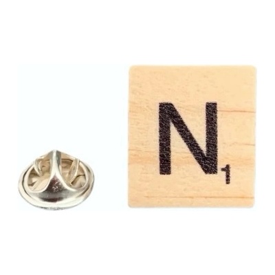 Brož Scrabble písmeno N