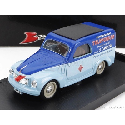 Brumm Fiat 500c Belvedere Telefunken Assistenza 1950 Světle Modrá Modrá 1:43