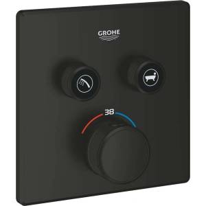 GROHE Grohtherm SmartControl - Скрит термостатен кран, за 2 уреда, черен мат 291242430 (291242430)