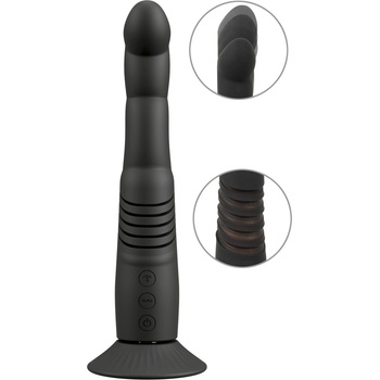 Couples Choice G and P-Spot Thrusting Vibrator Black