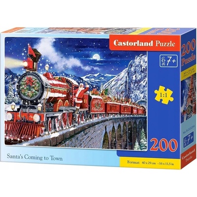 Castorland Premium Santa's Coming to Town 200 dílků