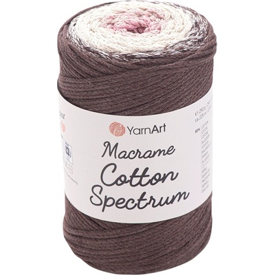YARNART Macrame Cotton Spectrum 225 m 1302 Brown Pink юта (Macrame Cotton Spectrum 1302)