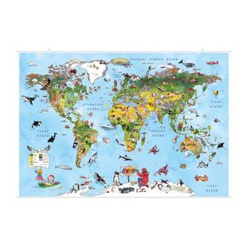 Ilustrovaná mapa světa pro malé cestovatele