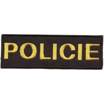 Nášivka POLÍCIA so suchým zipsom - čierna-žltá