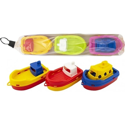 Teddies Loď/Lodičky do vody 3 ks plast 14 cm v sáčku