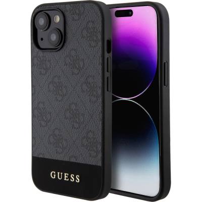 GUESS Гръб Guess PU 4G Stripe MagSafe Case за iPhone 15 - Черен
