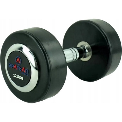 Spartan Sport Jednoručné činky s povrchovou úpravou pogumované fixné 1 x 12,5 kg