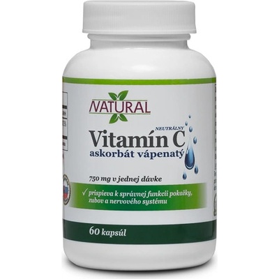 Natural Vitamín C askorbát vápenatý 750 mg 60 kapsúl