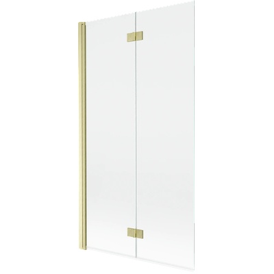 Mexen Mist параван за вана 2-крилен ляв 100 x 150 см, прозрачен, златен четкан - 8A9-100-002-55-00-L (8A9-100-002-55-00-L)