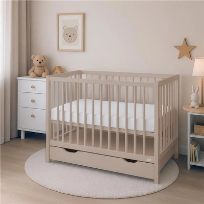 New Baby postýlka se šuplíkem BASIC kašmírová