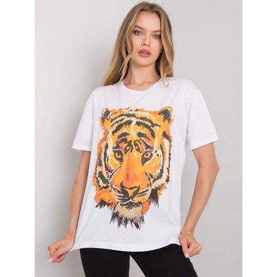 DÁMSKE TRIČKO S POTLAČOU TIGRA HB TS 3063.97 WHITE