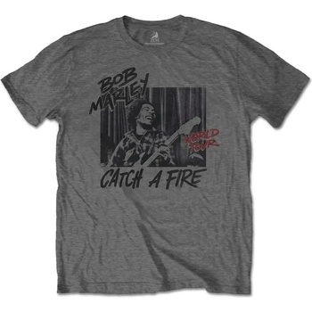 Bob Marley Риза Catch A Fire World Tour Unisex Charcoal Grey S (BMATS26MC01)