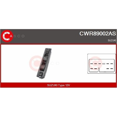 Spínač, zvedací zařízení oken CASCO CWR89002AS