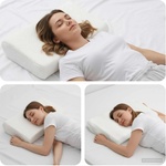 vidaXL Възглавница за спане 60 x 37 x 12, 5 см Среден Мемори пяна Бяло (42020206)