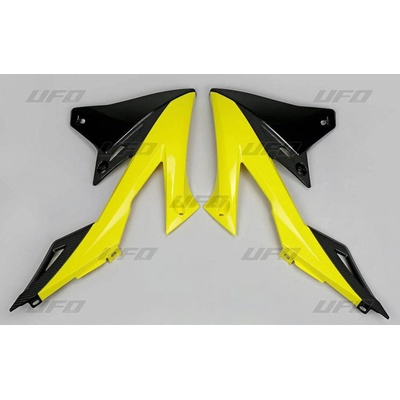UFO kryty chladiče SUZUKI RMZ 250 19-23, RMZ 450 18-23 barva OEM (žlutá/černá)