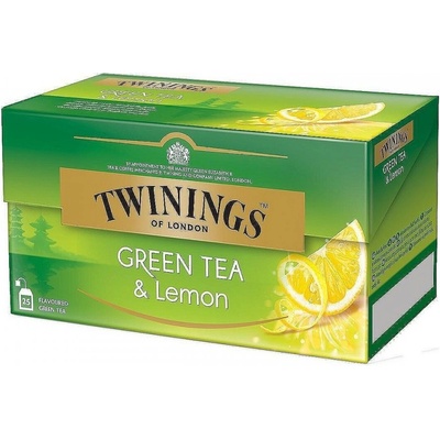 TWININGS Green Tea & Lemon 25 пакетчета зелен чай