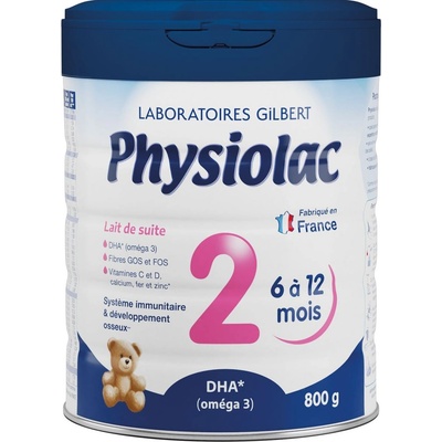 Physiolac Адаптирано мляко за кърмачета Physiolac - 2, 6-12 м, 800 g (10057132)