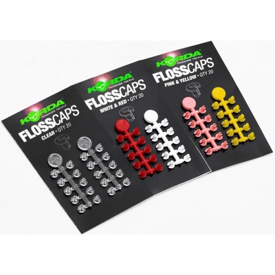 Korda Zarážka Floss Caps Clear 20ks