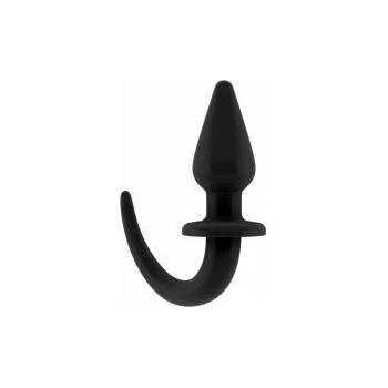 Ouch! by Shots PharmQuests Flexible Rubber Plug with Ergonomic Tail, Black, Medium