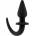 Ouch! by Shots PharmQuests Flexible Rubber Plug with Ergonomic Tail, Black, Medium