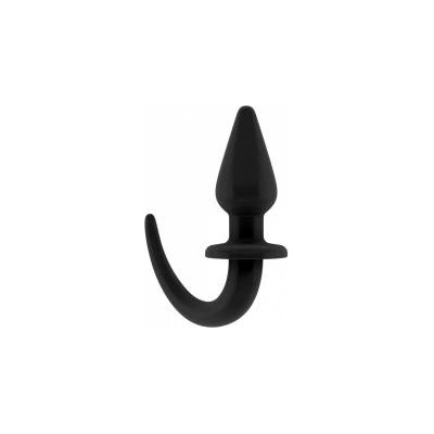 Ouch! by Shots PharmQuests Flexible Rubber Plug with Ergonomic Tail, Black, Medium