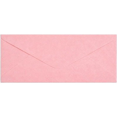 Obálka DL 11,2x21,9 cm metaická s ražbou metalická růžová 1ks