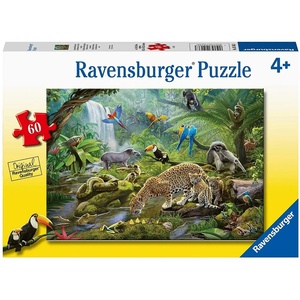Ravensburger Пъзел Ravensburger от 60 части - Животни от дъждовните гори (05166) - ozone